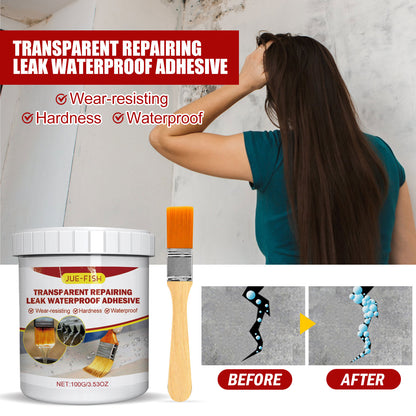 Jue-Fish Transparent Leak-Repairing Waterproof Adhesive Brick-Free Bathroom Kitchen Floor Tile Paint Waterproof Agent