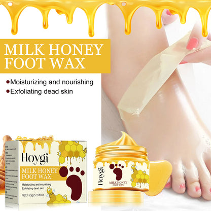 Hoygi Honey Milk Peel Off Hand and Foot Mask Hand and Foot Cuticle Exfoliating Moisturizing Repair Smooth Hand and Foot Mask