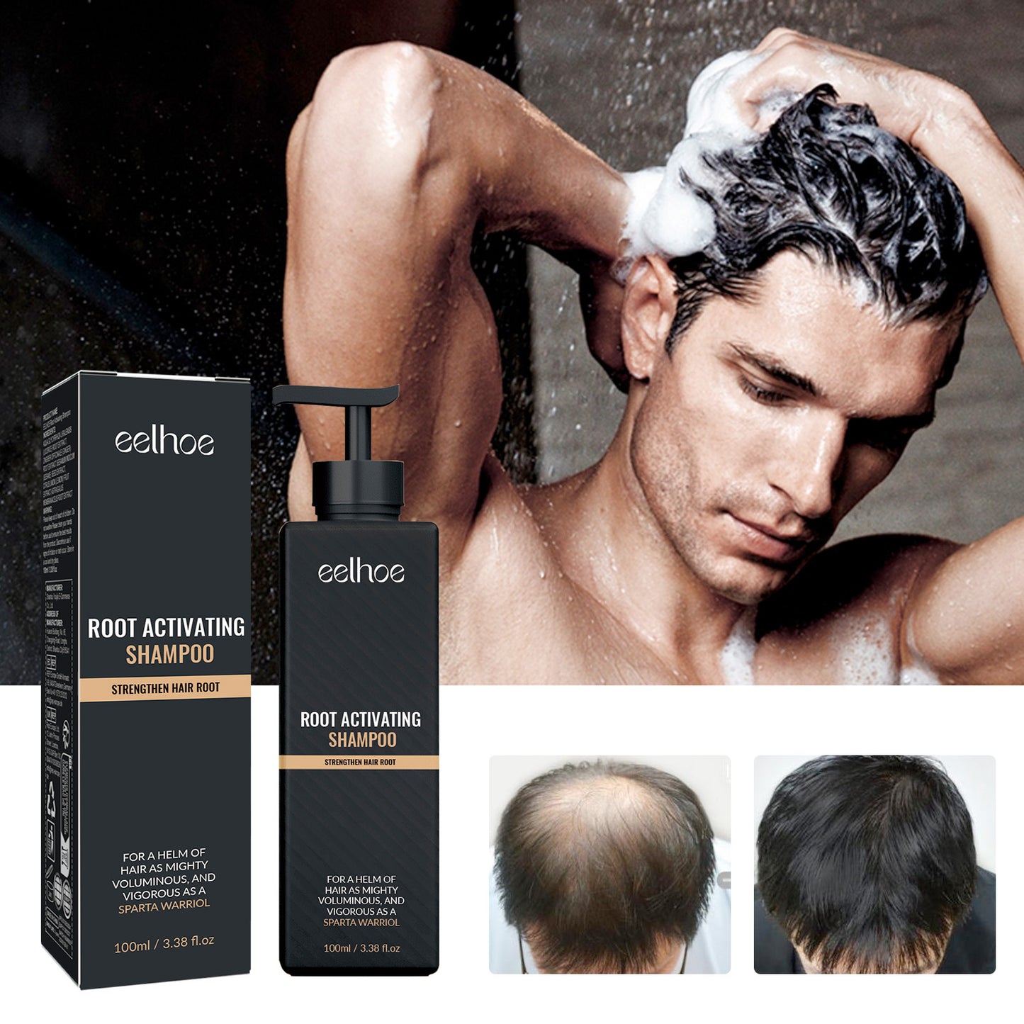 EELHOE Dense Hair Shampoo Anti-Fall Firm Hair Thick Fluffy Smooth Strong Repair Hair Care Shampoo