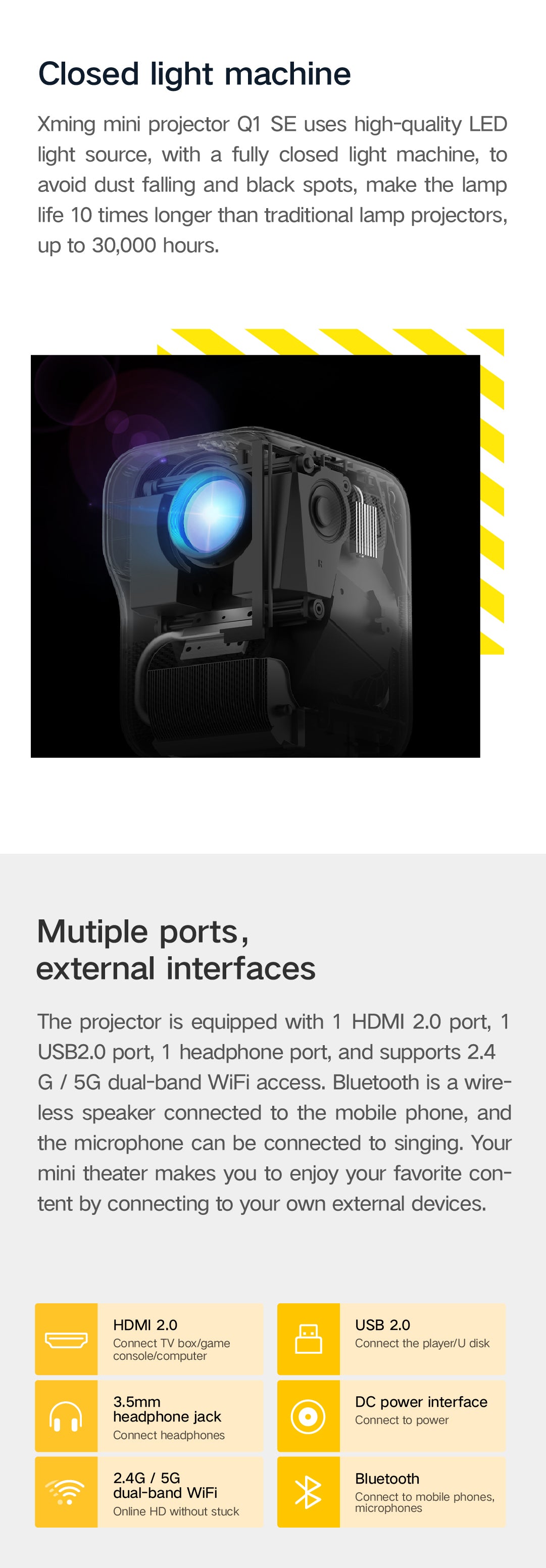 Hotest Formovie Xming Home LCD Projector Q1 SE 1920*1080P FHD 4K Support Small Home Theater Portable Mini LED Projector