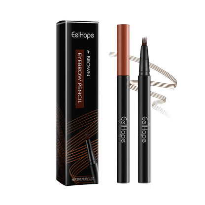 EELHOPE Four-pronged eyebrow pencil Wild Eyebrow Shaping Pencil, Easy to Use, Smudge-proof, Natural and Precise Eyebrow Shaping