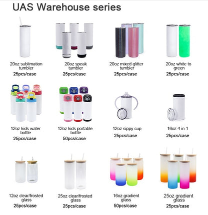 USA Free Shipping 20oz Blue Green Double Wall Insulated Stainless Steel Tumblers 20 oz Glow in the Dark Sublimation Tumbler