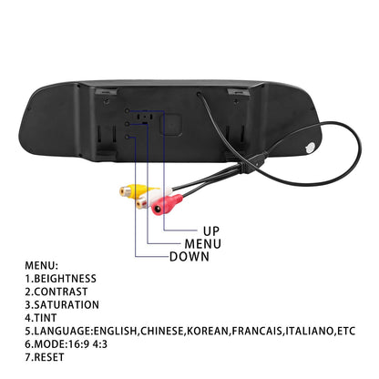 IPoster WiFi Rear View System With Cigarette Lighter Wireless Car Mirror Monitor License Plate Reverse Camera