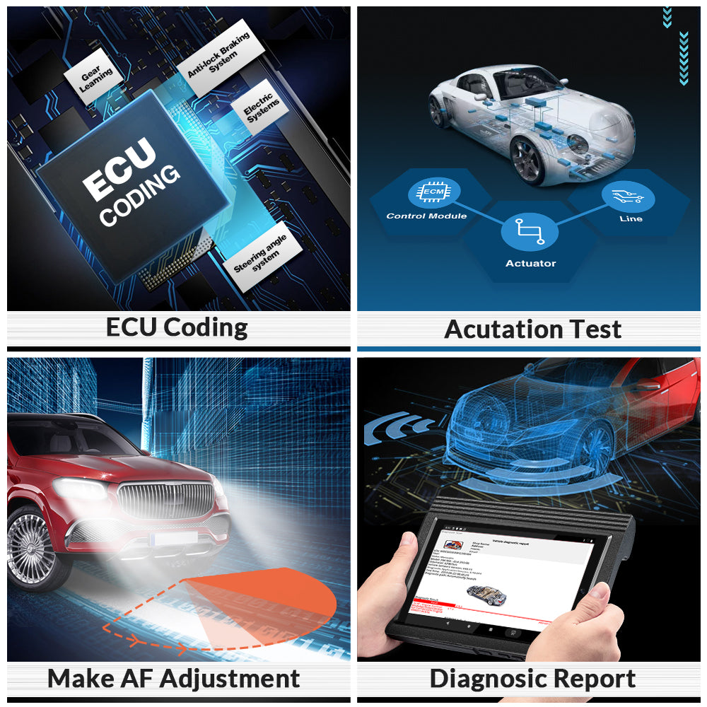 X431 PRO V5.0 Car Full System Diagnostic Tools Auto OBD OBD2 Scanner ECU Coding 37+ Reset Active Test