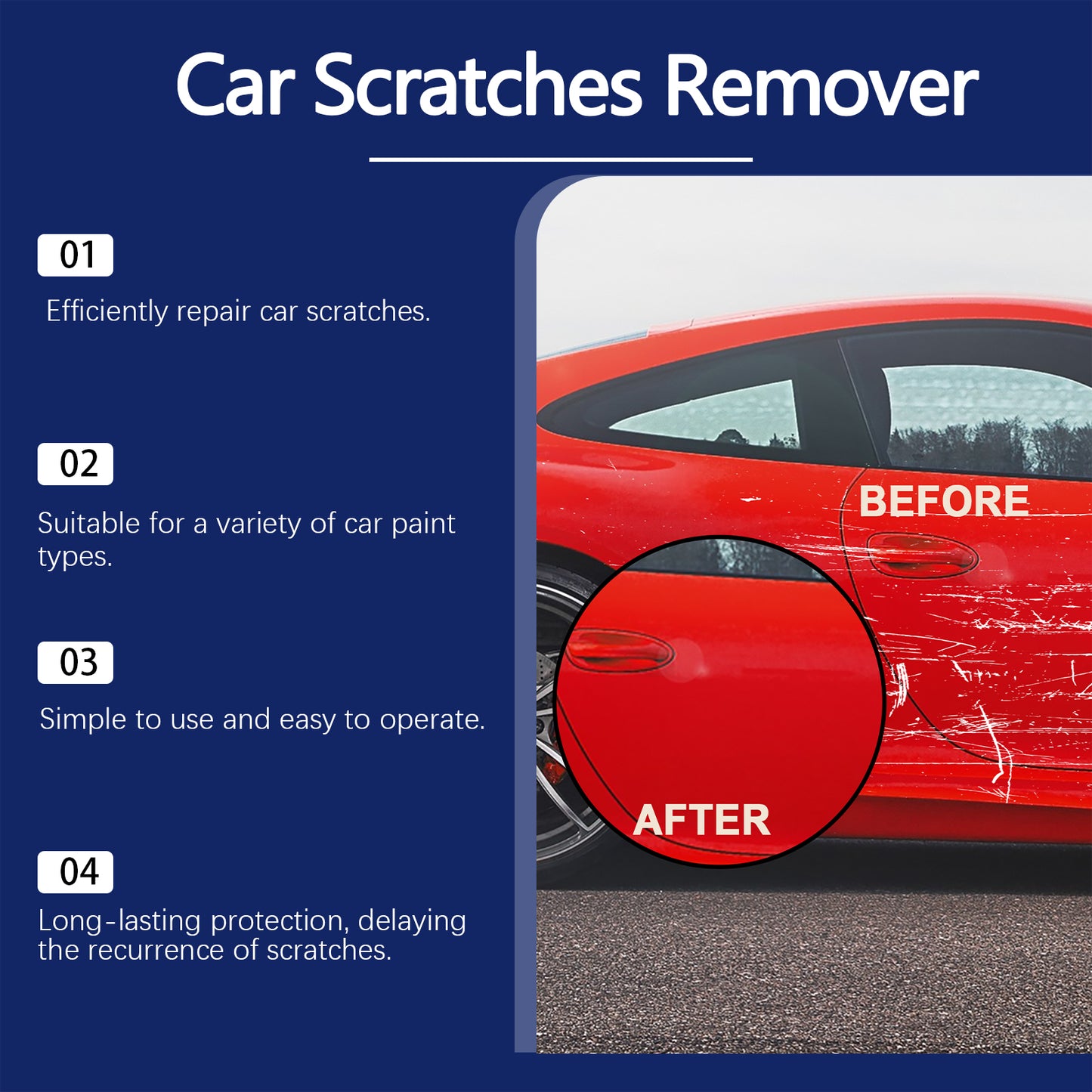 Homonth Car Scratch Repair Agent Scratch Removal Grinding Agent Paint Surface Car Polishing Wax Car Scratch Repair