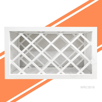 Apartment Kitchen Remodeling American 30"W X 18"H X 12"D White Wood Wine Rack Free Shipping WRC3018 Kitchen Wall Cabinets