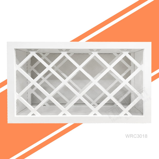 Apartment Kitchen Remodeling American 30"W X 18"H X 12"D White Wood Wine Rack Free Shipping WRC3018 Kitchen Wall Cabinets