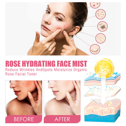 Jaysuing Rose Facial Toner Hydrating Refreshing Oil Control Blemish Correcting Toner