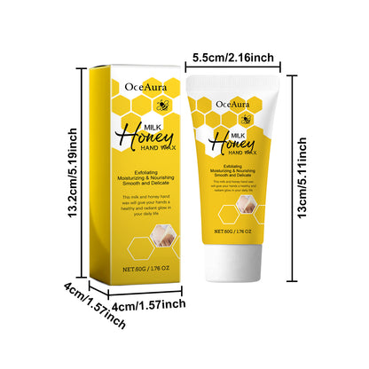 OceAura Milk Honey Peel-Off Hand Mask Moisturizing and Softening Skin, Relieves Dry Hands