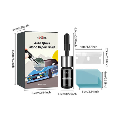 Homonth Nano Repair Solution for Automobile Glass Car Windshield Crack Quick Repair Adhesive Repair