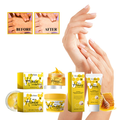 OceAura Honey Exfoliating Peel-Off Hand Mask Moisturizing and Softening Skin, Relieves Dry Hands