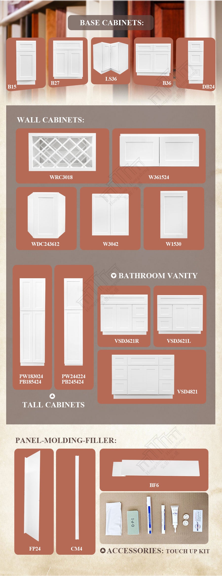 U.S. Warehouse Direct Shipping - White Shaker B15 W15" *H34 1/2" * D24" Single Door Base Kitchen Cabinet RTA Kitchen Cabinet