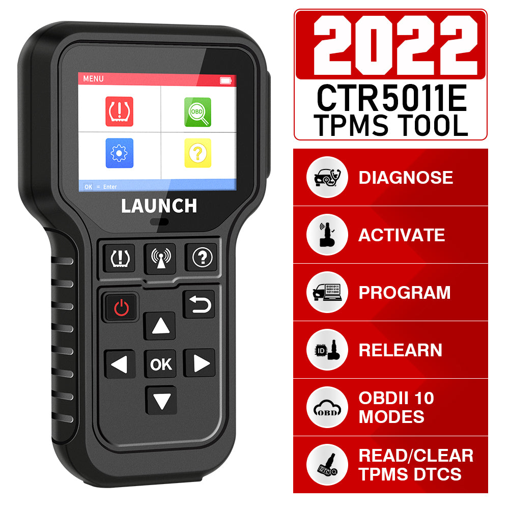 LAUNCH X431 CRT5011E TPMS Tire Pressure Diagnostic Tool Clear Tire DTCs Reset Activation Programing TPMS Sensors