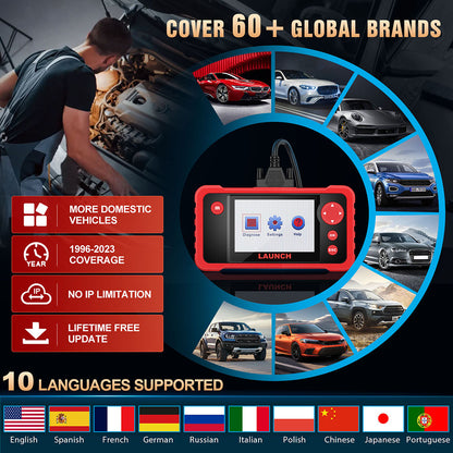 Original CRP123 V2.0 Full Function OBD2 Scanner 2025 New Cars Diagnostic Tool Machine EOBD OBDII Auto Scanner