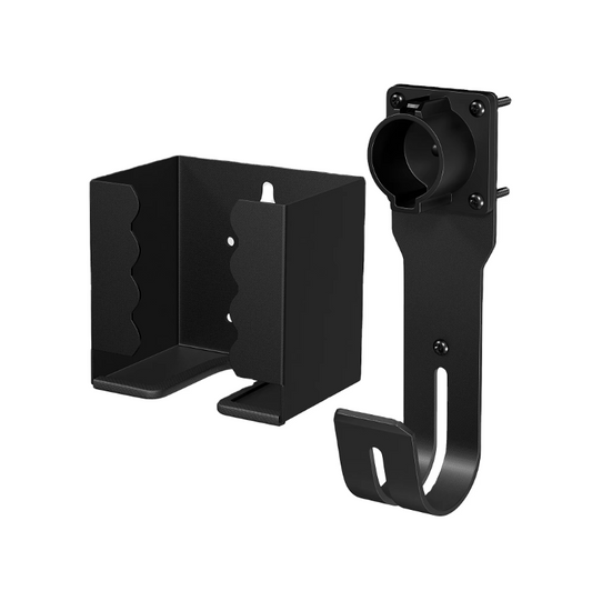 Metal Housing SAE J1772 Connector J-Hook Plug Holster Dock Wall Mount EV Charger Cable Holder Box Kit for Electric Vehicles