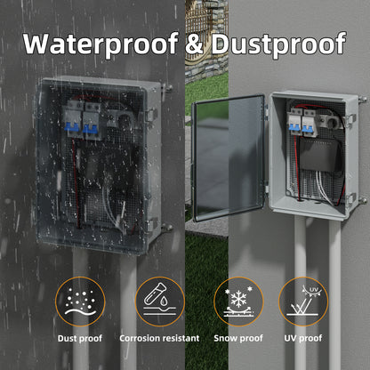 250X350X150mm Clear Cover Outdoor Electrical Box Enclosure ABS Plastic Junction Control Panel Box With Drill Holes