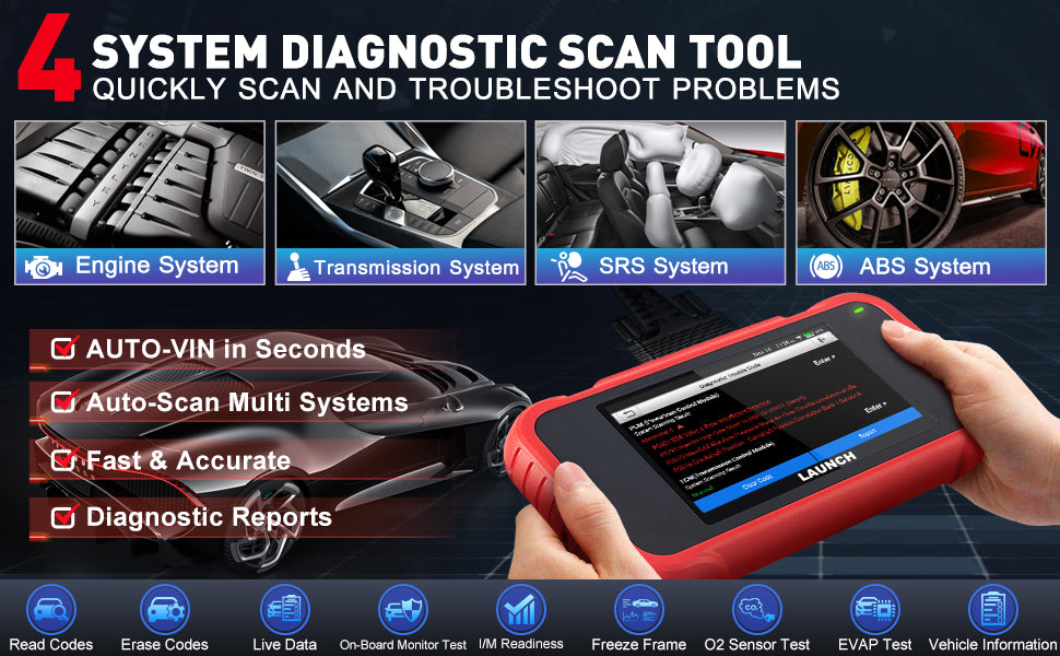 2025 New Model CRP123E V2.0 Four System Diagnostic Tool for All Cars OBD2 Scanner Code Reader Lifetime Free Update