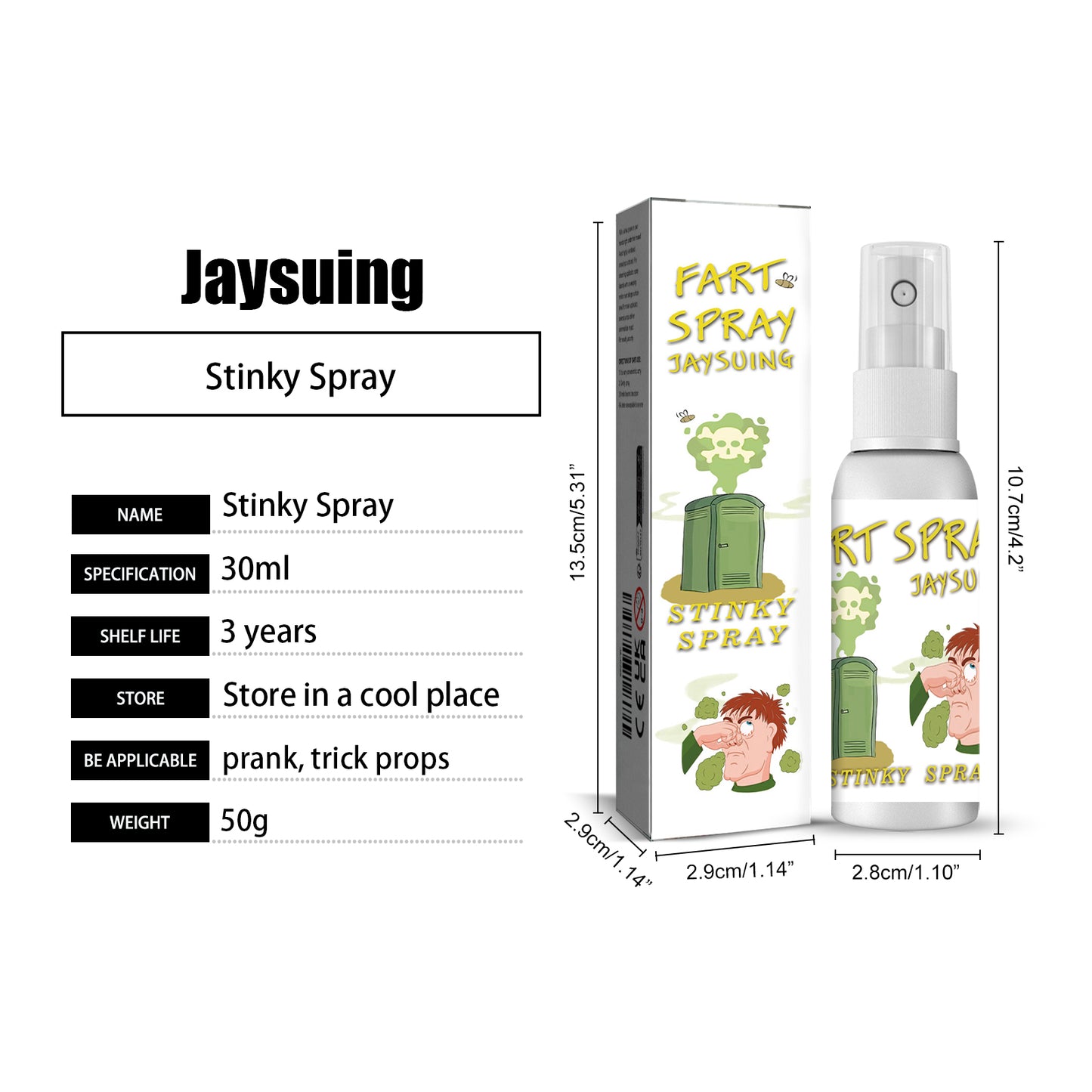 Jaysuing April Fool's Day Prank Stink Spray Prank Toy Prank Cup Toy Prank Smell Concentrated Liquid