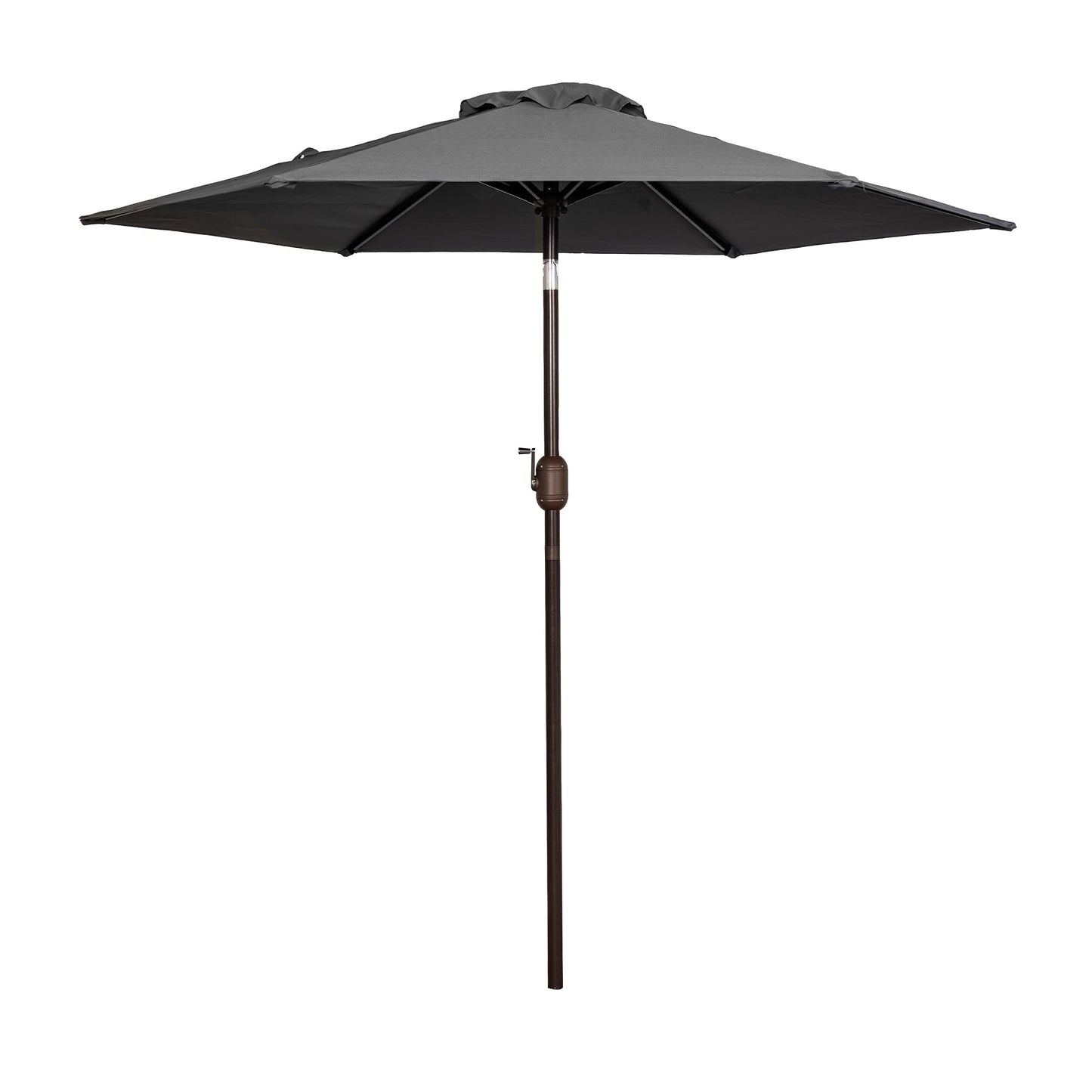 7 ft Heavy-Duty Round Outdoor Market Table Patio Umbrella Parasol W/Steel Pole, Push Button Tilt