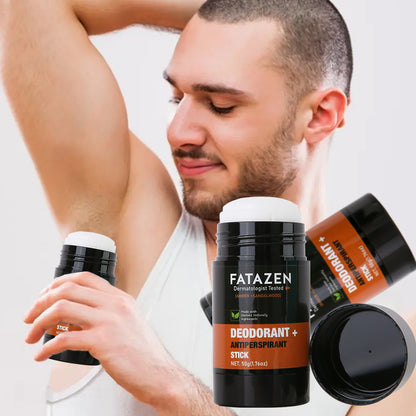 FATAZEN Wholesale Herbal Deodorant Antiperspirant Stick Body Natural Vegan Sandal Amber Sweat Odor Balm Deodorant Stick