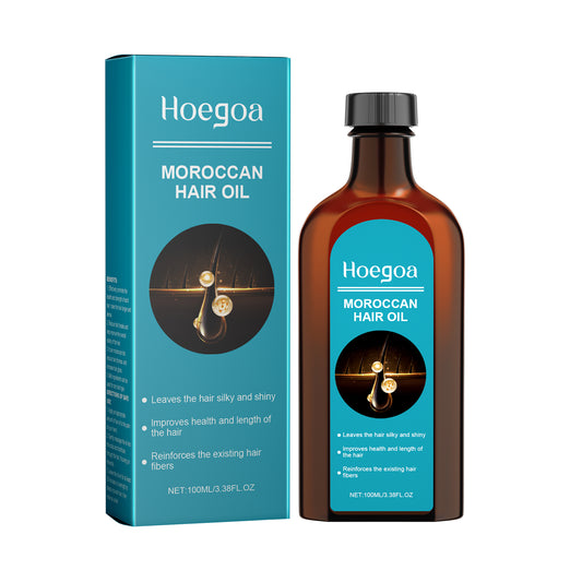 Hoegoa Morocco Hair Care Essential Oil Leave-in Hair Serum Repair Split Ends Dry Frizzy Lightweight Fragrance Non-greasy