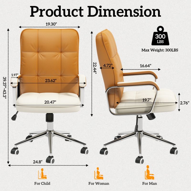 Modern Style Computer Desk Office Chair Leather Swivel Lift Training Student Study Chair Cheap Executive Office Metal Chair