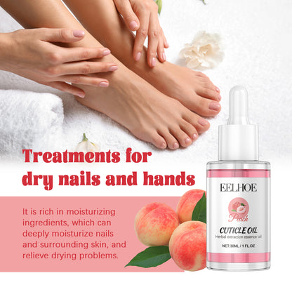 EELHOE Peach Nail Care Oil Nail Repair Solution for Hands, Feet, Ingrown Nails, and Nail Fungus with Brightening and Thickening Effects