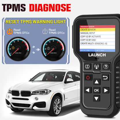 LAUNCH X431 CRT5011E TPMS Tire Pressure Diagnostic Tool 315MHz 433MHz Sensor Activation Programmer Learning Reading OBD2 Scanner