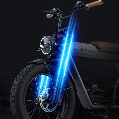 Best Selling 48V 1000W 1500W 45-50Km/H Fast Speed COSWHEEL CT20 Brown Handle Wholesale Customized 30Ah Battery Electric Bike