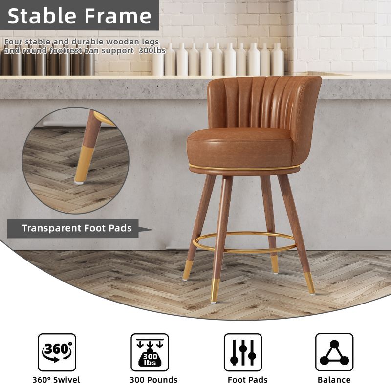 Modern Bistro Bar Stool Chair High Metal Legs Upholstered Seating Nightclubs Hotels Commercial Stock Furniture Deco Living Room