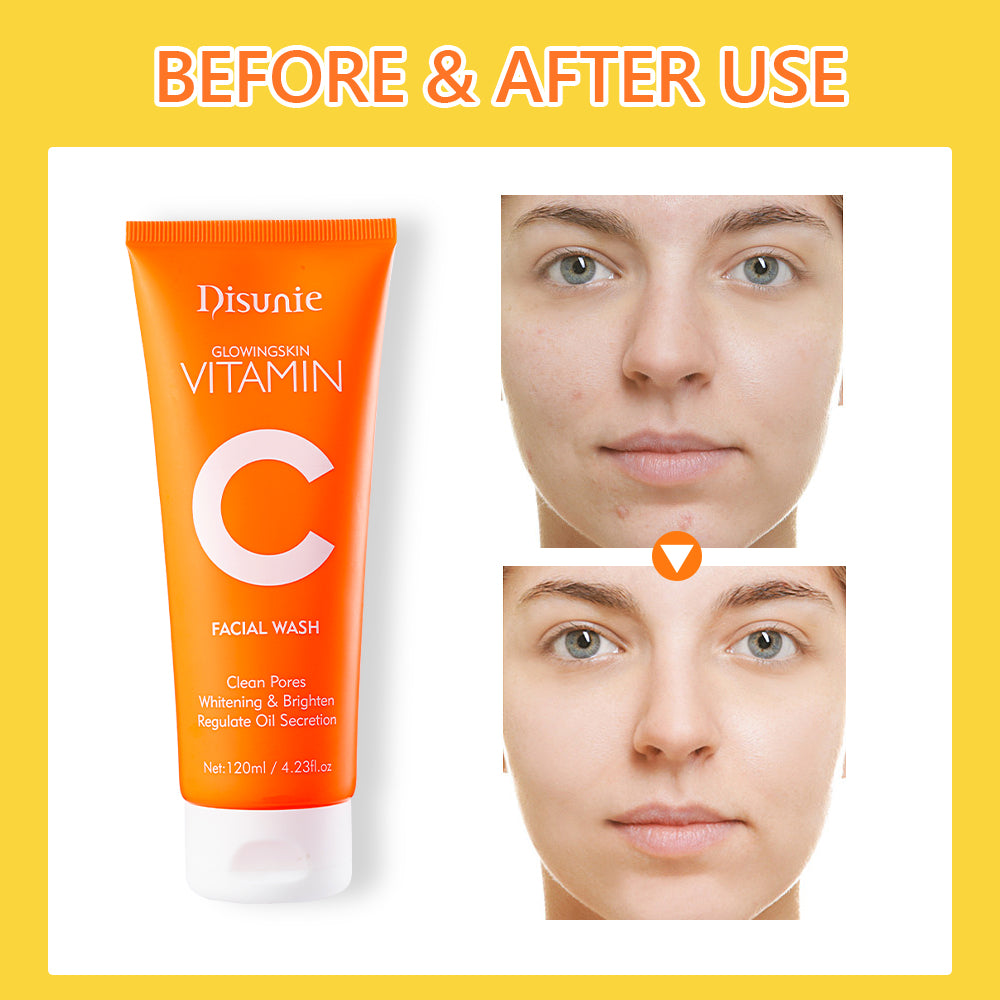 Chinese Vitamin C Amino Acid Facial Cleanser Face Glow and Cleans Brightening Oil Control Face Wash for Men Women