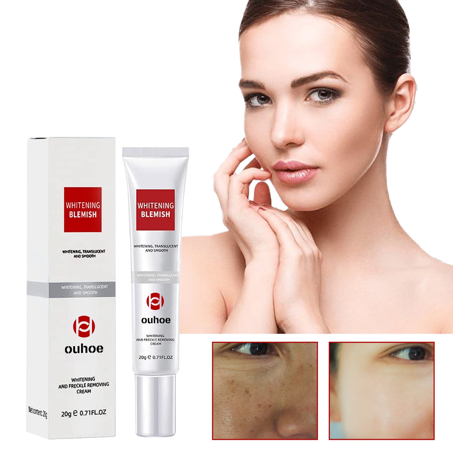 OUHOE Dark Spot Removal Cream Moisturizing Repair Fade Facial Fine Lines Spots Skin Whitening Cream