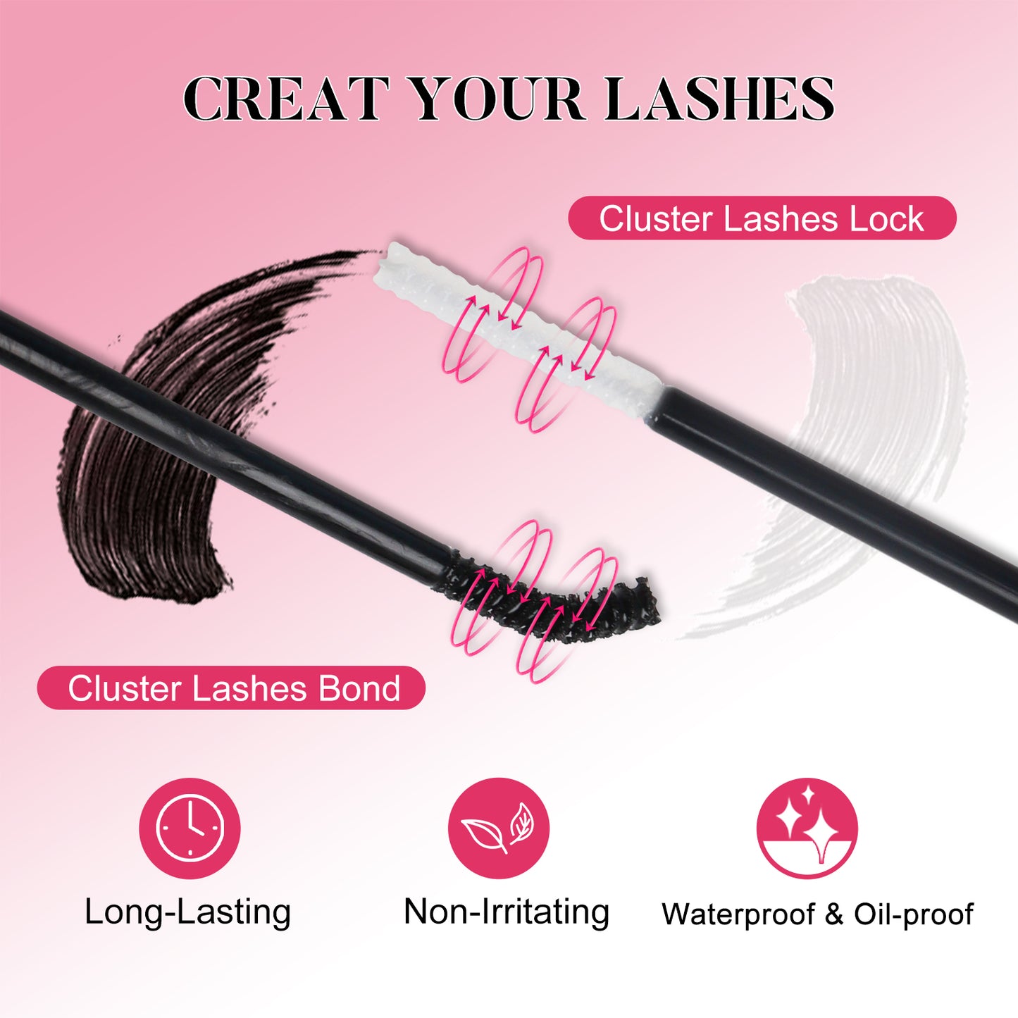 US Local Stock Cluster Lashes Kit Individual DIY Lash Extension Volume Silk Natural Handmade C D Mixed Curl DIY Cluster Lash Kit