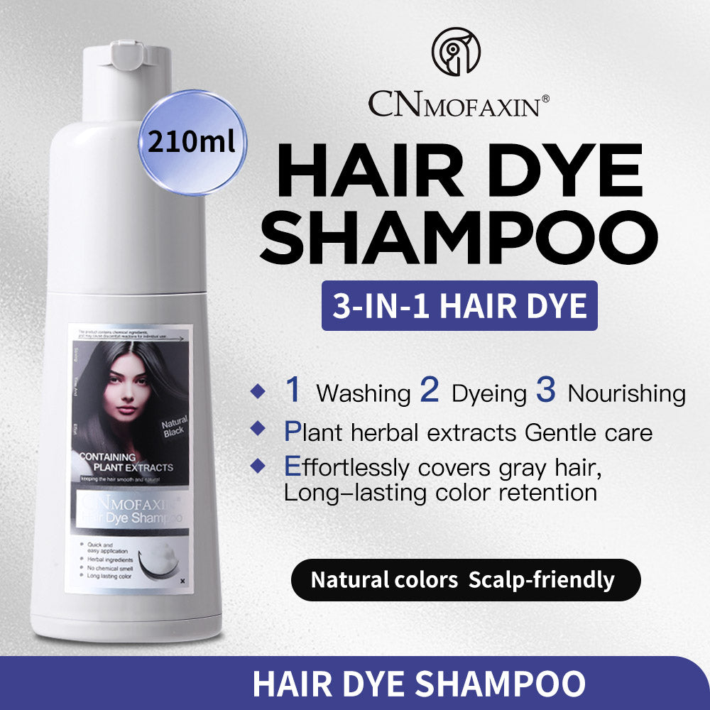 Hot Selling Natural Organic Fast Change Black Hair Dye Color Change Shampoo Hair Dye Shampoo Hair Dye