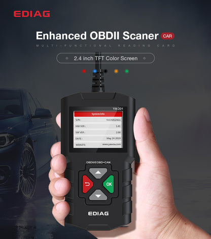 KINGBOLEN YA201 Car Code Reader OBDII/EOBD Auto Diagnostic Tool Data Stream Save Playback OBD2 Scanner Clear Code PK CR3001