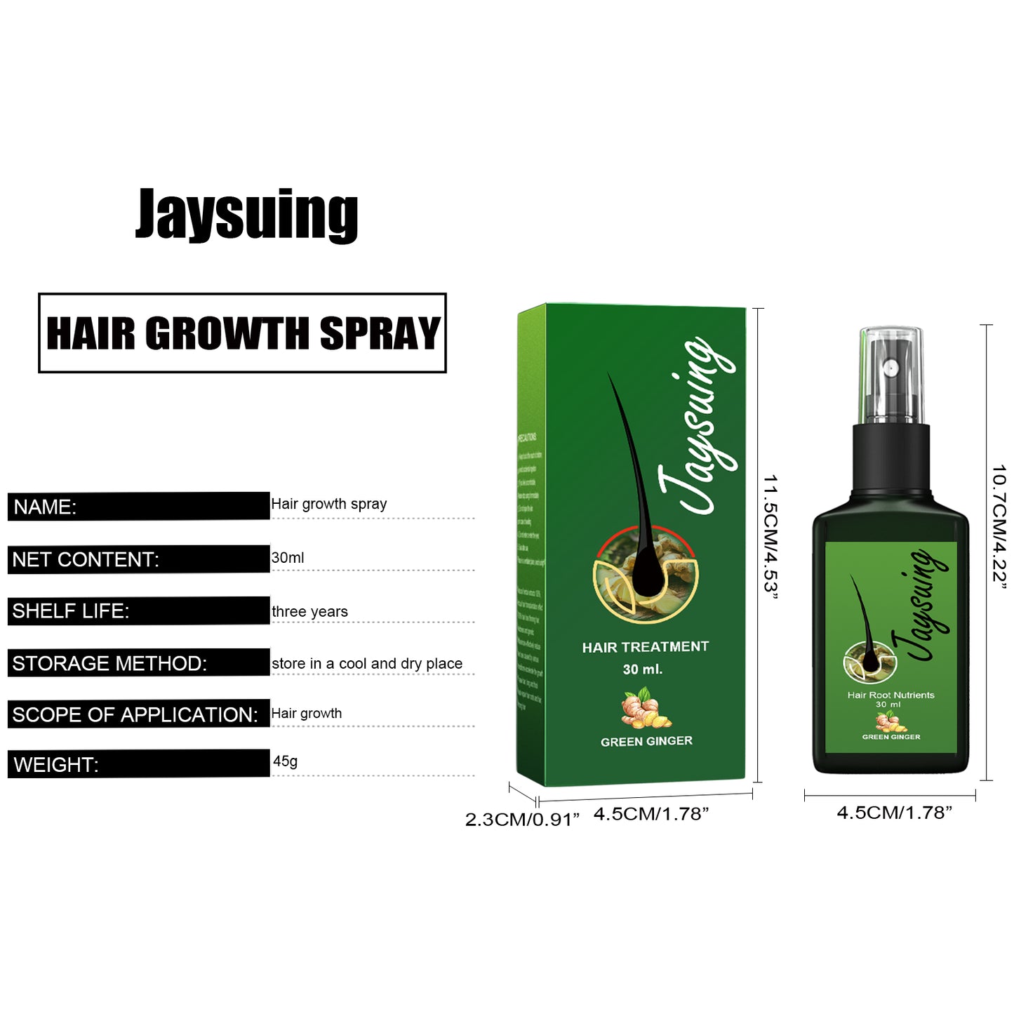 Jaysuing Hair Care Solution Gentle Nourishing Scalp Massage Moisturizing Smooth Hair Care Spray