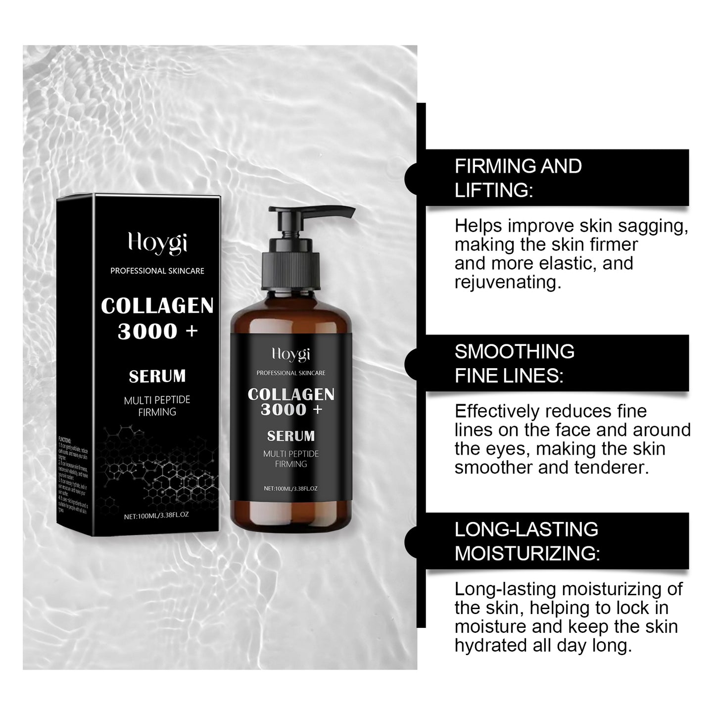 Hoygi Hyaluronic acid essence Hydrating, Moisturizing and Caring Skin Brightening, Soft, Gentle and Caring Essence