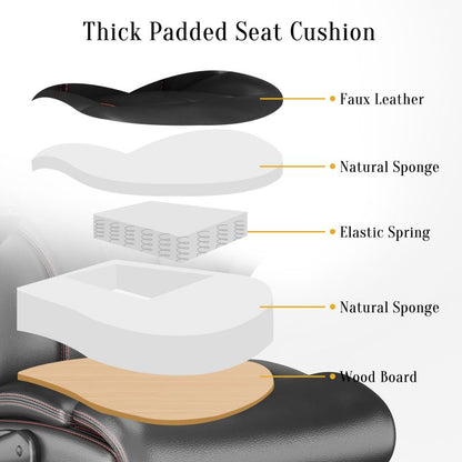 High Back Commercial Office Chair Adjustable Armrest Ergonomic Leather Comfortable Manager Desk Furniture Popular Modern Style