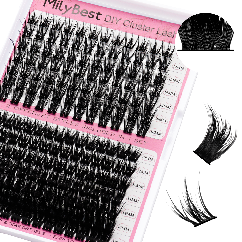 US Local Stock Custom Eyelash Cluster DIY Hand Made Silk Mix Curl Individual Lash Segment DIY 3D Eye Lash Clusters