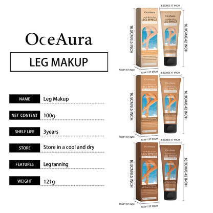 OceAura Leg Darkening Cream Outdoor Sunbathing Even Tone Enhancer Natural Tan Skin Moisturizing Tanning Cream