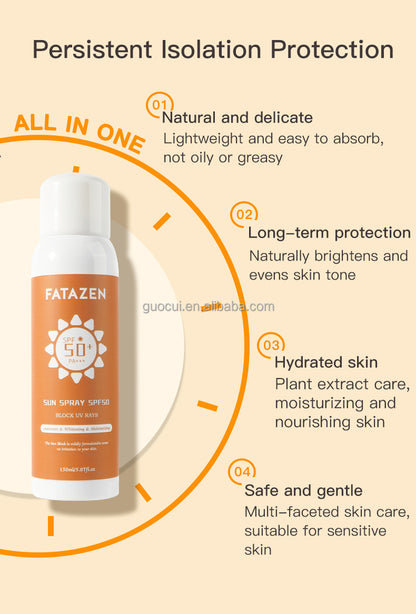 High Quality Sunscreen Spray Protectores Solares Faciales Sun Spray Moisturizer Sun Block Spf 50+ Anti Sunburn Sun Screen Spf 50