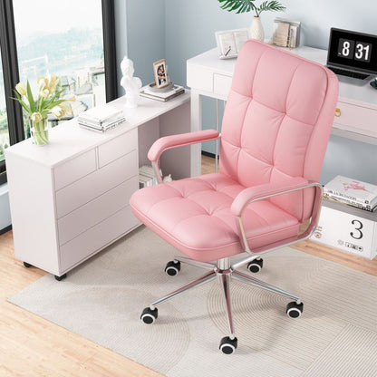 Modern Style Computer Desk Office Chair Leather Swivel Lift Training Student Study Chair Cheap Executive Office Metal Chair