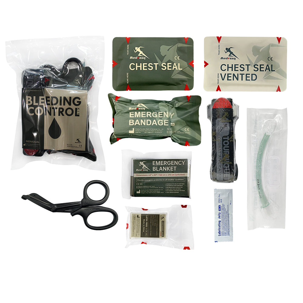 Medresq Portable Vacuum Trauma First Aid Kit Emergency Survival Rescue Bag IFAK Medical Kit With Chest Seal