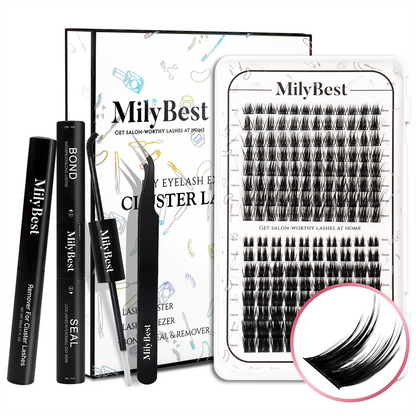 US Local Stock DIY Segment Eyelashes Individual Lash Extension Mega Set 336 Pcs Silk Cluster Lashes Book