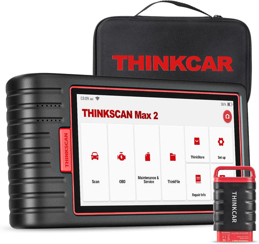 ThinkScan Max 2 Full System Function CAN FD 28 Reset Universal Bi-directional Control OBD2 Scanner Car Diagnostic Tools