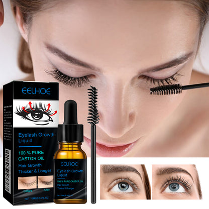 EELHOE Castor Oil Eyelashe Essence Daily Natural Eyelash Curling Beautiful Long-lasting Gentle Moisturizing Care Solution