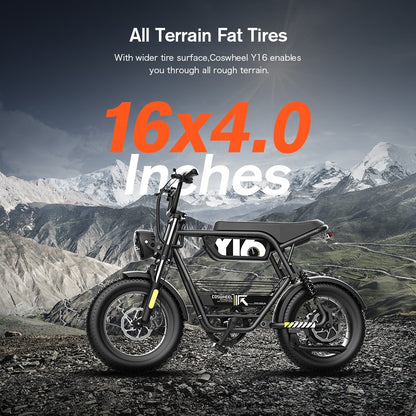 COSWHEEL Y16 Fat Tire Electric Bike 16inch Ebike Price 750W 1000W 15Ah Electric Hybrid Bike Customize 250W Motor Electric Bike