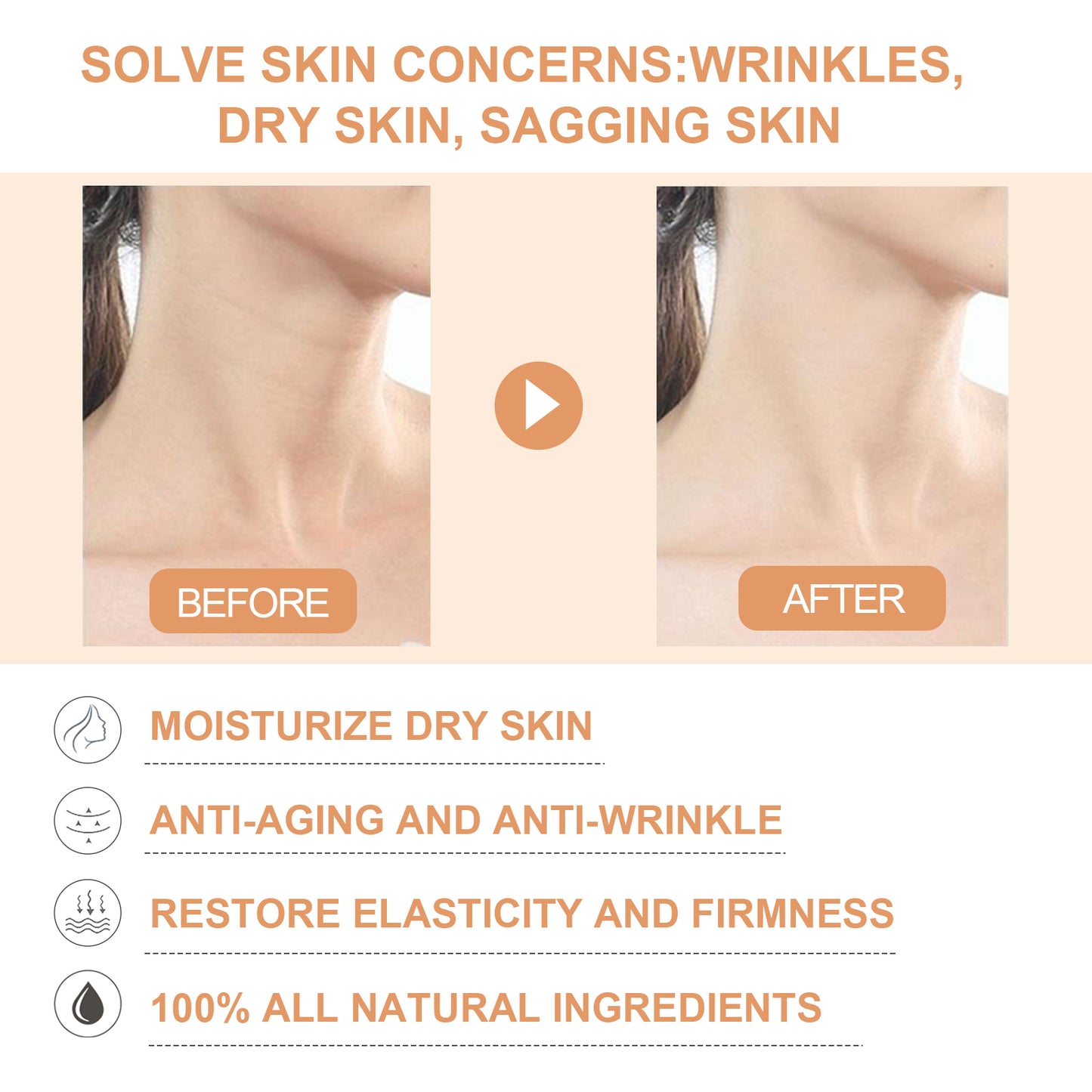 OUHOE Anti-Wrinkle Moisturizing Cream Stick Moisturizing Skin Anti-Wrinkle Brightening Skin Fading Facial Fine Lines Neck Lines Stick