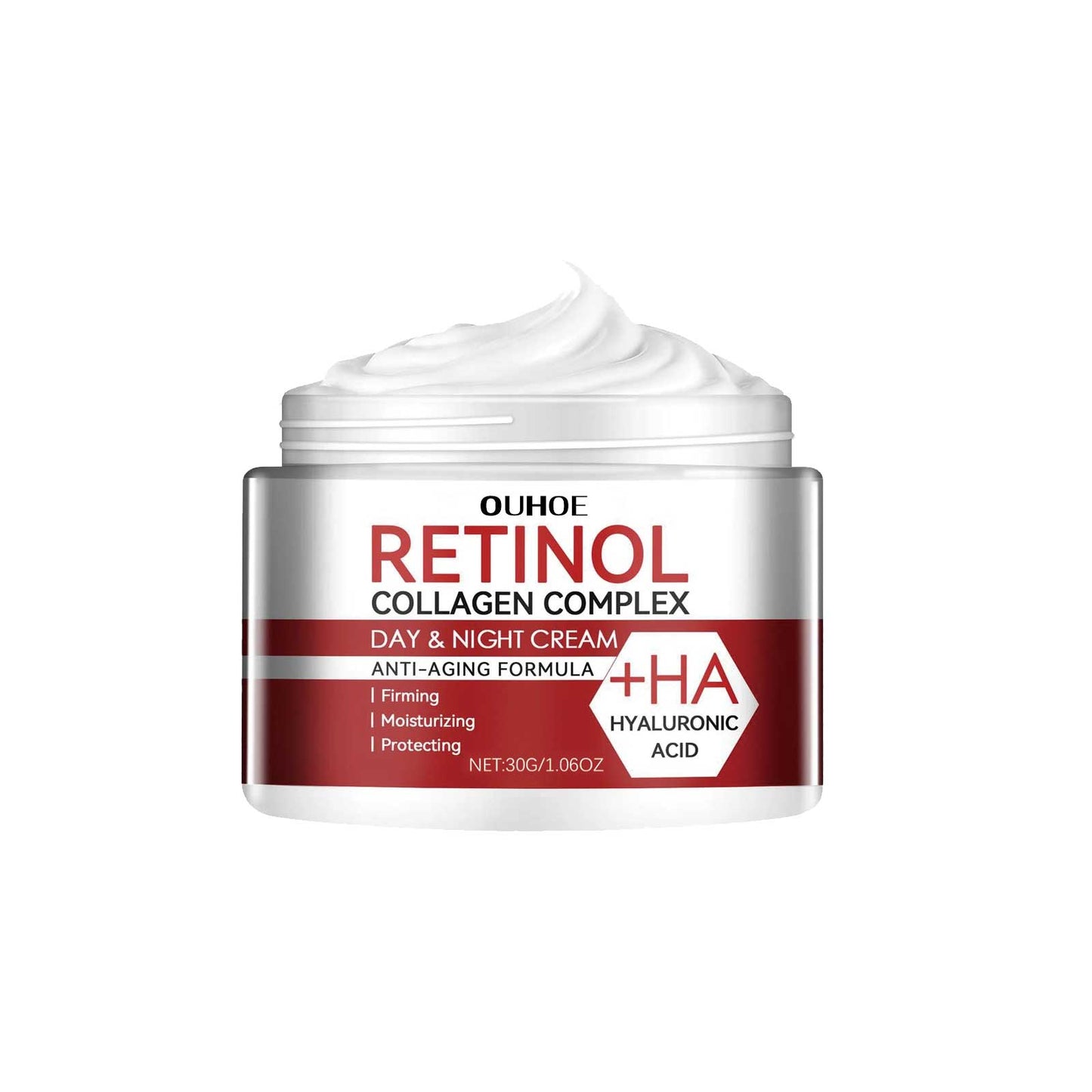 OUHOE Retinol Moisturizing Facial Cream Fade Fine Lines Dark Circles Moisturizing Tightening Pores Anti-Aging Face Cream