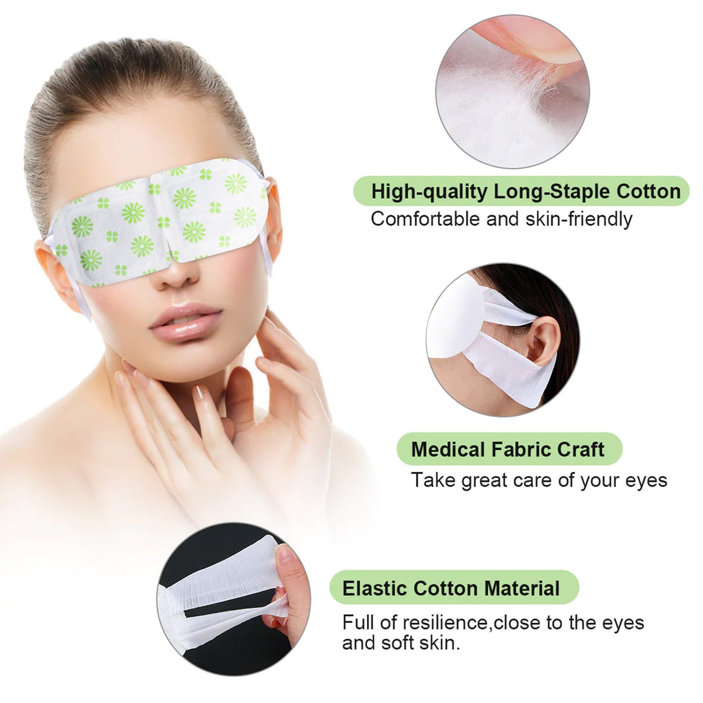 EELHOE Herbal Steam Eye Mask Relieve Eye Fatigue Eye Discomfort Herbal Essence Hot Compress Eye Protection Eye Mask